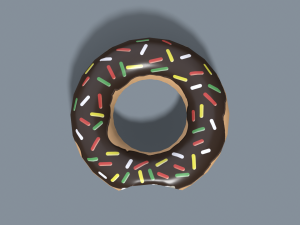 Inflatable Swim Ring Donut 3D Model