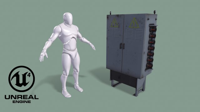 Electrical Transformer 3D Модель .c4d .max .obj .3ds .fbx .stl .blend
