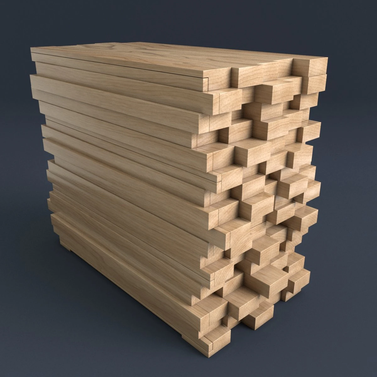 Chest of drawers 3D Model .c4d .max .obj .3ds .fbx .stl .blend 