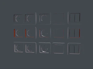 Electrical Switches and Outlets 3D Model
