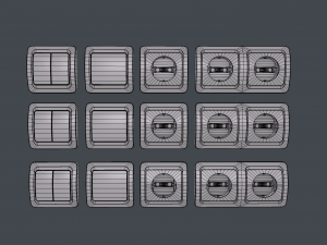 Electrical Switches and Outlets Model 3D
