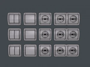 Electrical Switches and Outlets 3D Model
