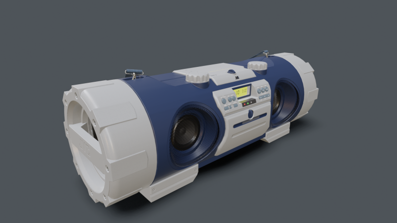JVC Boombox 3D Model .c4d .max .obj .3ds .fbx .stl .blend