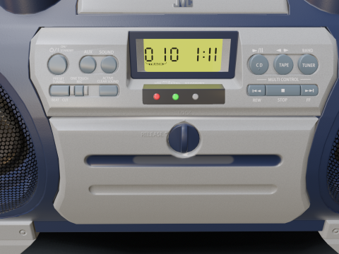 JVC Boombox 3D Model