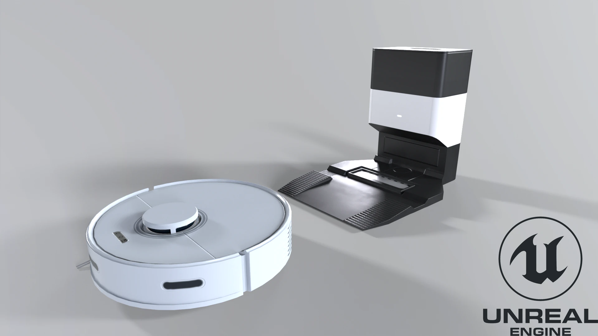Robot vacuum cleaner 3D Model .c4d .max .obj .3ds .fbx .stl .blend