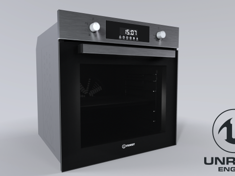 Indesit IFE 3644 IX 3D मॉडल
