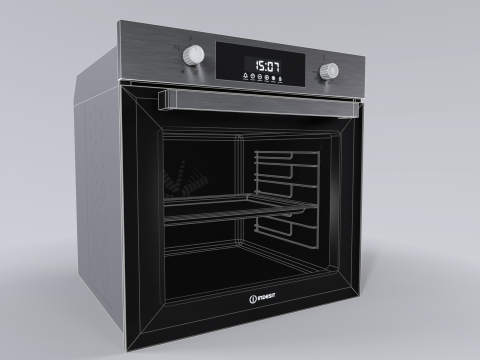 Indesit IFE 3644 IX 3Dモデル