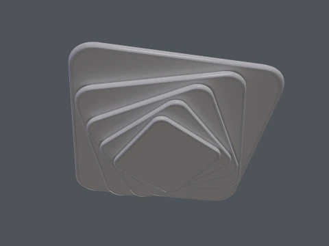 LED 천장 샹들리에 3D 모델