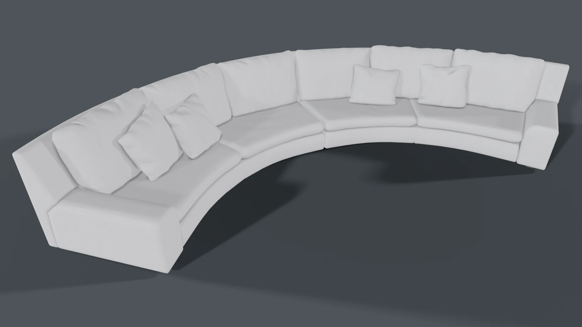 Semicircular sofa BEN BEN 3D Model .c4d .max .obj .3ds .fbx .stl .blend
