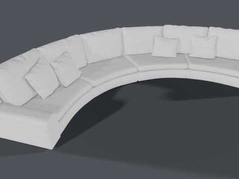 Semicircular sofa BEN BEN 3D Модель