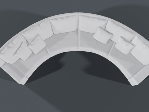 Semicircular sofa BEN BEN 3D Model