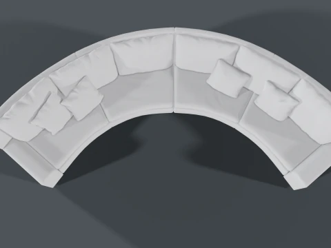 Semicircular sofa BEN BEN 3D Model