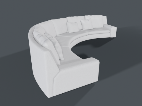 Semicircular sofa BEN BEN 3D Model