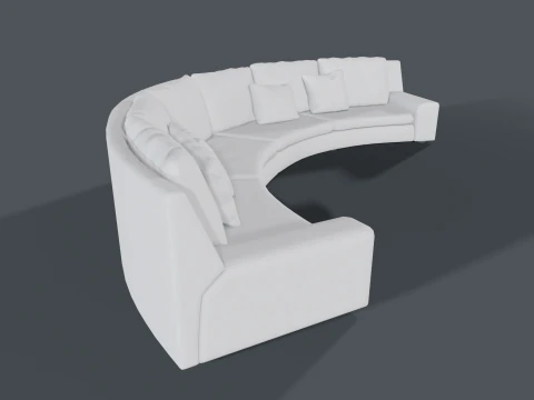Semicircular sofa BEN BEN 3D Model