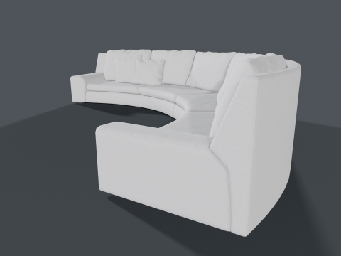 Semicircular sofa BEN BEN 3D Model