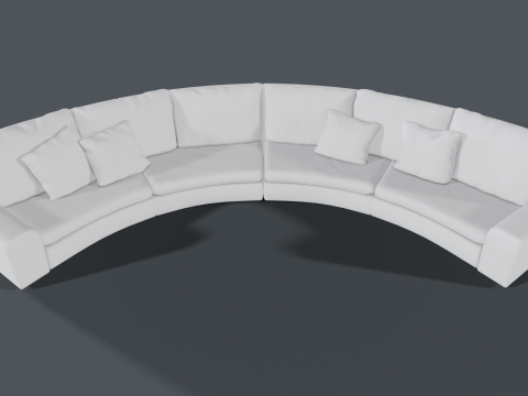Semicircular sofa BEN BEN 3D Model