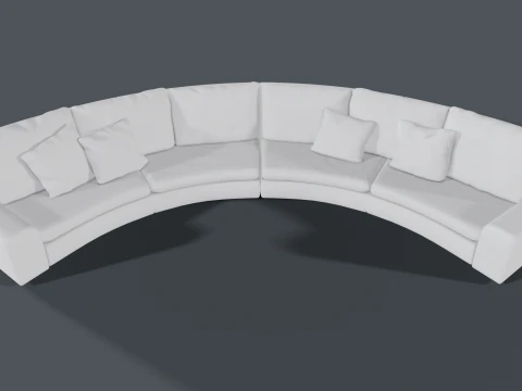 Semicircular sofa BEN BEN 3D Model