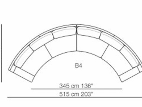 Semicircular sofa BEN BEN 3D Model