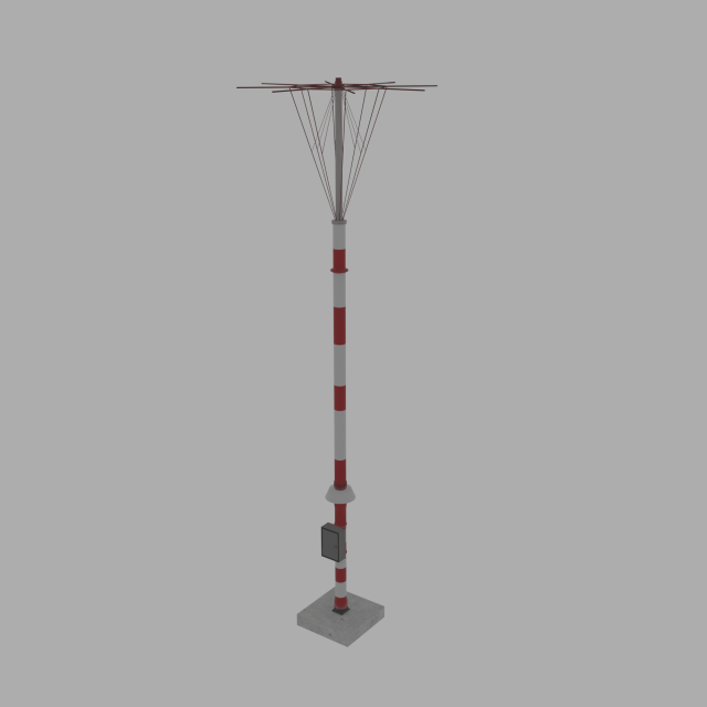 Airfield drive beacon RMP-200 3D Model .c4d .max .obj .3ds .fbx .stl .blend 