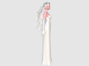 Elegant Woman in white dress v78970 Modello 3D
