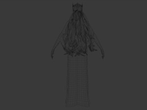 Elegant Woman in white dress v78970 Modello 3D