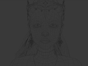 Elegant Woman in white dress v78970 Modello 3D