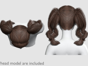 Bangs Cute Hairstyle V10827 Modèle 3D