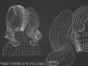 Bangs Cute Hairstyle V10827 Modèle 3D