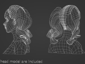 Bangs Cute Hairstyle V10827 Modèle 3D