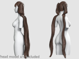 Bangs Long Hairstyle V8413 3D Model