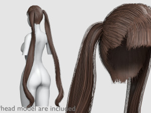 Bangs Ponytails Hairstyle V8629 3D Model