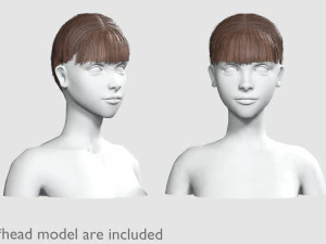 बैंग्स टाइट हेयरस्टाइल V4204 3D मॉडल