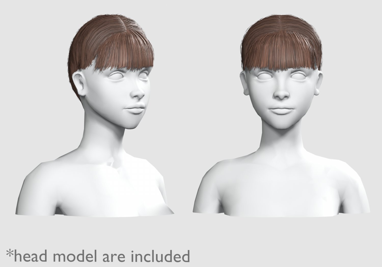 Thick Bangs Hairstyle - 3D Model by nickianimations