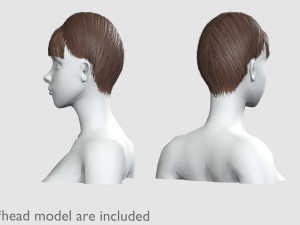 Bangs Tight Hairstyle V4204 3D Model