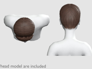 Bangs Tight Hairstyle V4204 3D Model