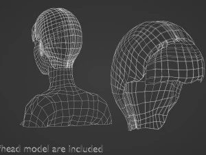 Bangs Tight Hairstyle V4204 3D Model