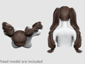 Bangs Wavy Hairstyle V17102 3D Model
