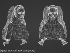 Bangs Wavy Hairstyle V17102 3D Model