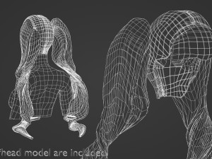 Bangs Wavy Hairstyle V17102 3D Model