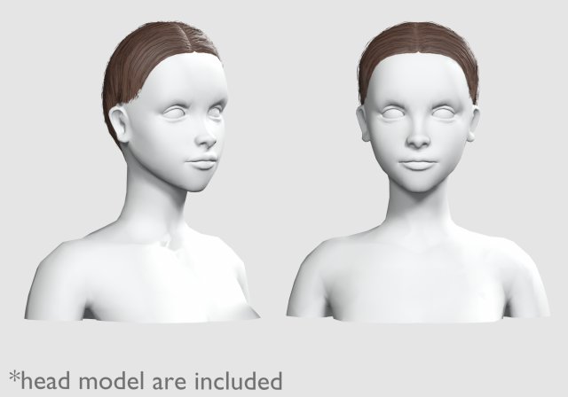 Basic Hairline Hairstyle V3852 3D 모델 .c4d .max .obj .3ds .fbx .stl .blend 