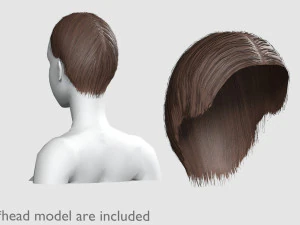 Basic Hairline Hairstyle V3852 3D Model