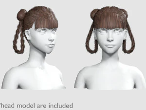 Warkocze Fryzura Kok V10305 Model 3D