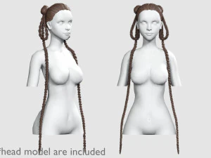 &Ouml;rg&uuml;l&uuml; Uzun Sa&ccedil; Modeli V30819 3D Model