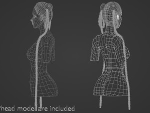 Braids Long Hairstyle V30819 Modello 3D