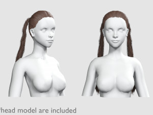 Braids Tight Hairstyle V9143 3D Model
