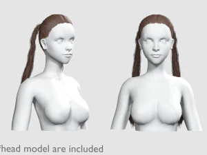 Vlechten Strak Kapsel V9143 3D Model