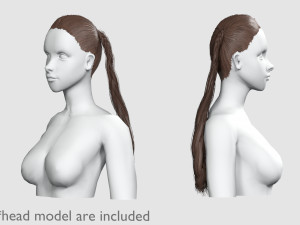 Braids Tight Hairstyle V9143 3D Model
