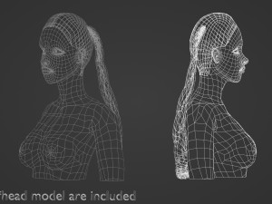 Braids Tight Hairstyle V9143 3D Model