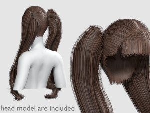 Cute Bangs Hairstyle V11174 3D Model