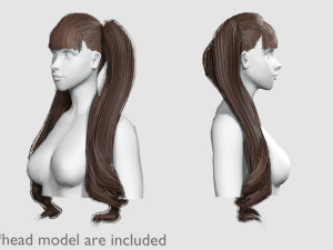 Cute Bangs Hairstyle V11174 3D Model